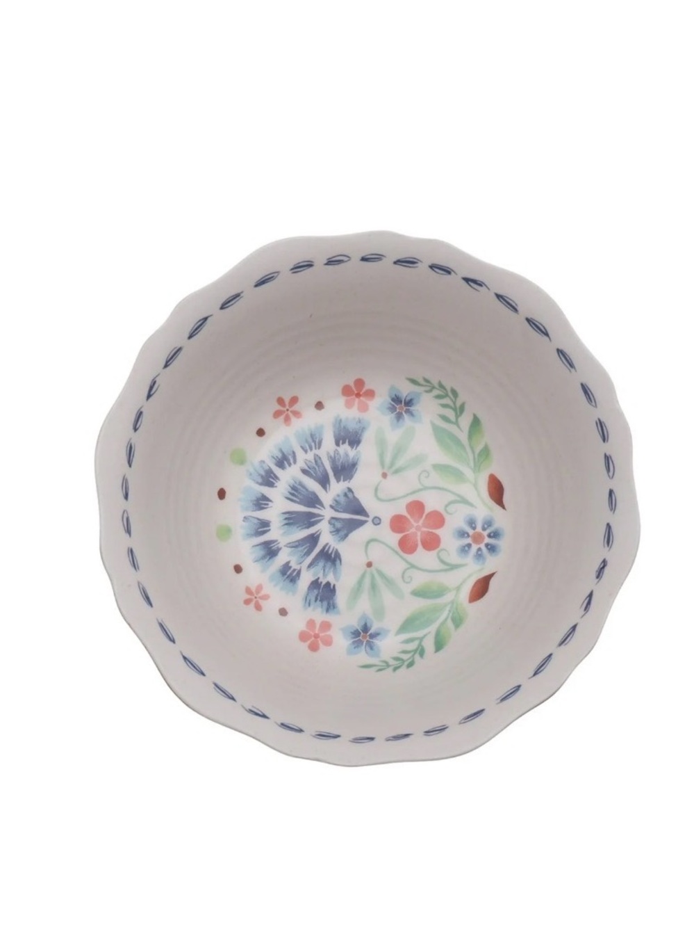 Pioneer Woman Hattie 7-Piece Bamboo Melamine Salad Bowl Set, Multicolor - Picture 9 of 10